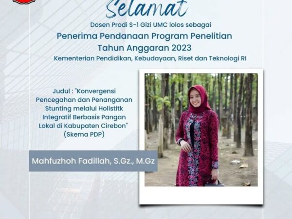 Komitmen Riset Berkelanjutan, Dosen Gizi UMC Kembali Raih Hibah Kemdikbudristek 2023