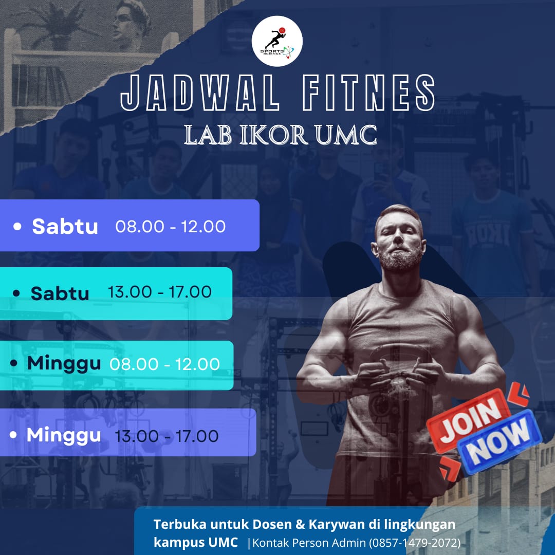 LAB IKOR UMC BUKA LAYANAN FITNES AKHIR PEKAN UNTUK DOSEN DAN KARYAWAN LAB IKOR UMC BUKA LAYANAN FITNES AKHIR PEKAN UNTUK DOSEN DAN KARYAWAN