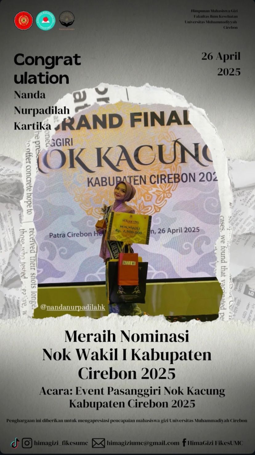 Mahasiswa Gizi UMC Raih Nominasi Nok Wakil 1 Kabupaten Cirebon 2025