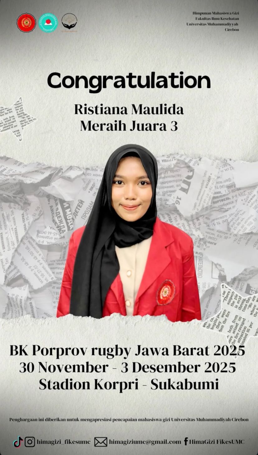 Mahasiswa Gizi UMC Raih Juara III BK Porprov Rugby Jawa Barat 2025